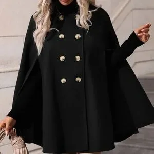 Jackets & Coats | Classic Double Breasted Button Cape Jacket